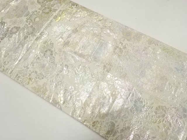 JAPANESE KIMONO / ANTIQUE FUKURO OBI / SILK / WOVEN SARASA PATTERN